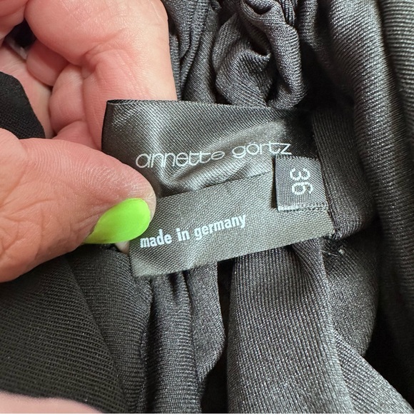 Annette Gortz midi maxi skirt neutral virgin wool leather lagenlook minimalist - Picture 9 of 10